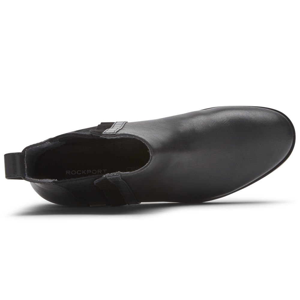 Rockport Kängor Dam Svarta - Larkyn Chelsea - VJGEK0573